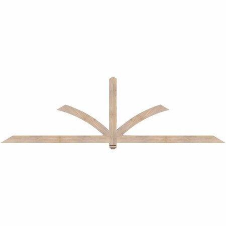 Ekena Millwork Redmond Smooth Timber Gable Bracket, Douglas Fir, 108"W x 31 1/2"H x 3 1/2"D x 3 1/2"F, 7/12 Pitch GBW108X31X0404RED00SDF